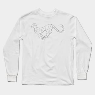 Cheetah - Line Art Long Sleeve T-Shirt